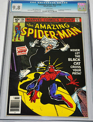 Amazing SpiderMan 194 CGC 98 White Pages 1st Black Cat