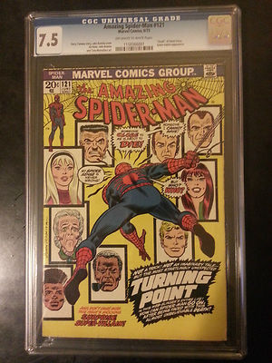 Amazing SpiderMan 121 CGC 75 1158366001 1963 1st Series Key  End of Silver