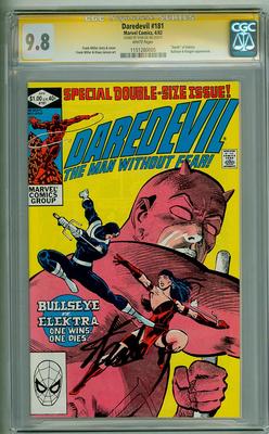 DAREDEVIL 181 CGC 98 FIRST ELEKTRA SS STAN LEE SIGNATURE SERIES