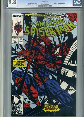 AMAZING SPIDERMAN 317 CGC 98 VENOM MCFARLANE COVER  ART 1989