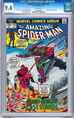 Amazing SpiderMan 122 CGC 94 W1973 Marvel Comics Death of Green Goblin