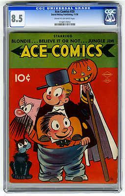 Ace Comics 20 CGC 85 SINGLE HIGHEST Captain  the Kids David McKay Golden Age