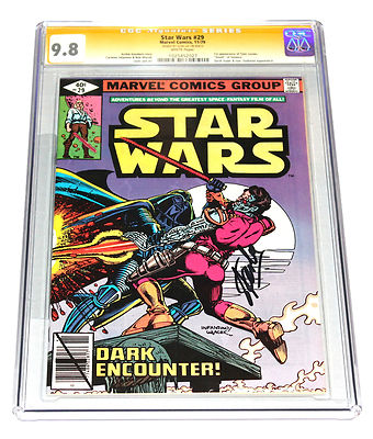 STAR WARS 29 CGC 98 SS SIGNATURE SERIES WHITE PAGES VADER COVER STAN LEE SS