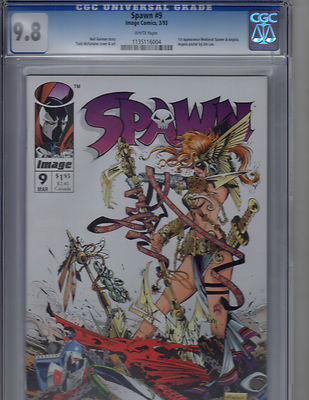 9 COPIES OF SPAWN 9 ALL CGC 98 W PGS VOL 1 1ST ANGELA MCFARLANE LKE 4 100