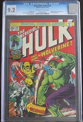 THE INCREDIBLE HULK 181 CGC 92 Nov 1974 Marvel 1ST APPEARANCE OF WOLVERINE