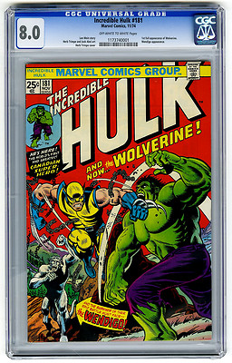 Incredible Hulk 181 CGC 80 1st Full Wolverine Marvel Bronze Age Comic Avengers