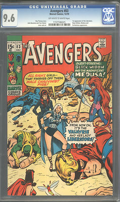 AVENGERS 83 CGC 96 OWW PAGES 1970