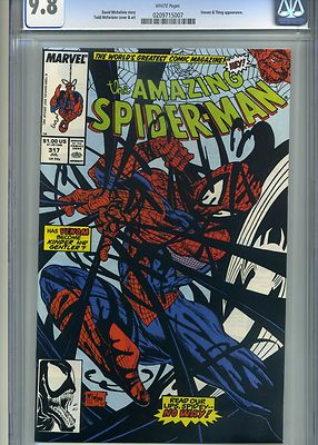 AMAZING SPIDERMAN 317 CGC 98 VENOM MCFARLANE COVER  ART 1989