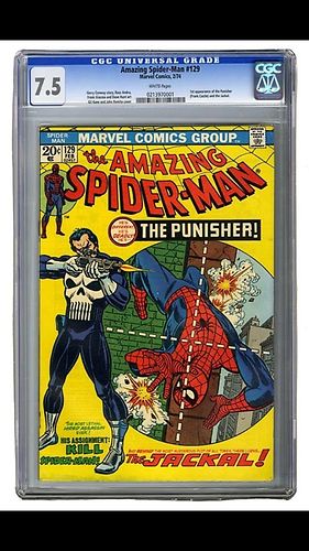 Amazing Spiderman 129 cgc 75 1st appearance of Punisher  Jackel Hot Key Issue 