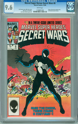Marvel Super Heroes Secret Wars 8 CGC 96 NM WP Spiderman Origin of Symbiote