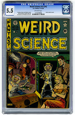 Weird Science 15 4 CGC 55 Atomic Explosion Panel Kamen EC Golden Age Comic