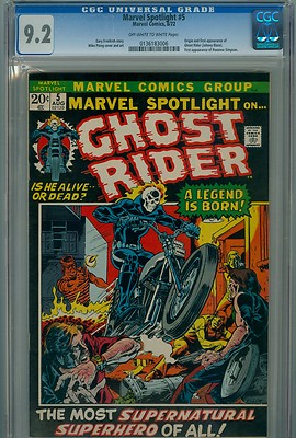 Marvel Spotlight 5 CGC 92 OWW pages 1972 Bronze Age First Ghost Rider