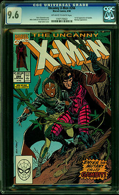 Uncanny XMen  266 CGC 96 1990 Key 1st App Gambit Mystique App Kubert Cvr 