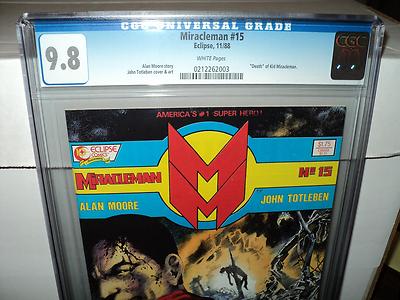 Miracleman 15 CGC 98 WHITE pg Death Kid Miracleman AMoore 1988 id 9021