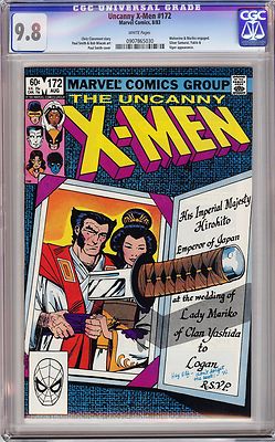 UNCANNY XMEN 172 CHRIS CLAREMONT 1983 CGC 98 WP Wolverine  Mariko Engaged