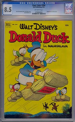 FOUR COLOR 394 CGC 85 WALT DISNEYS DONALD DUCK IN MALAYALAYA BARKS TOUGH BOOK