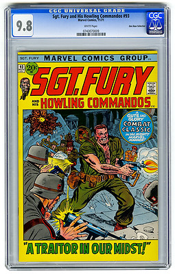 Sgt Fury 93 CGC 98 WHITE DON ROSA WWII Marvel Bronze Age Comic Avengers
