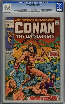 CONAN THE BARBARIAN 1 CGC 96 W pages Marvel Comics 1970 Barry Windsor Smith