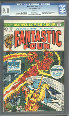 FANTASTIC FOUR 131 CGC 98 WHITE PAGES 1973