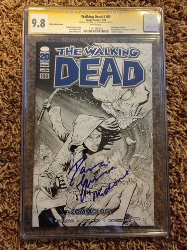 WALKING DEAD 100 CGC SS 98  COMIXOLOGY VARIANT  SIGNED DANAI GURIRA MICHONNE