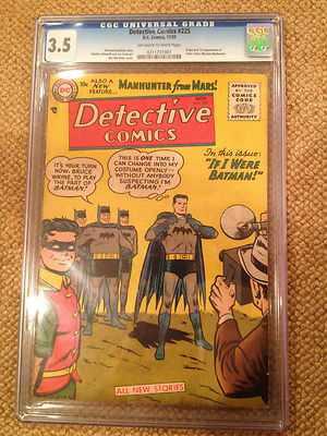 Detective Comics 225  CGC 35 Origin Martian Manhunter Jonn Jonzz Nov 1955