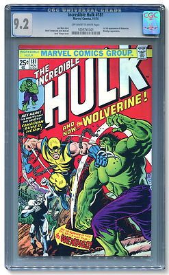 INCREDIBLE HULK 181 CGC 92 1st Appearance of WOLVERINE