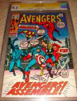 Avengers 82 CGC 92 SS Signed by Stan Lee  Joe Simon