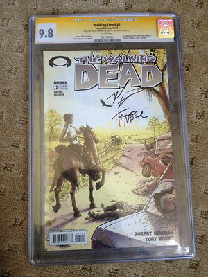 Walking Dead 2  SS CGC 98  Signed By Robert Kirkman  Tony Moore Very Rare