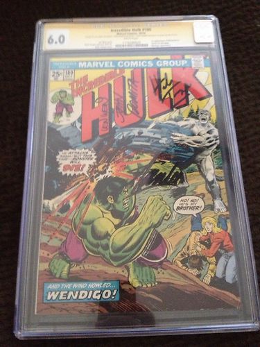 Hulk 180  SS CGC 60  Signed By Stan Lee Wein Romita Sr Trimpe x4