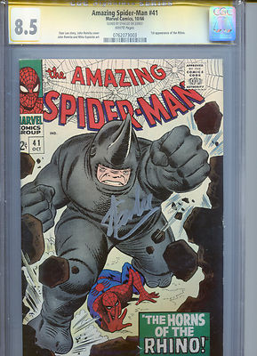 Amazing Spiderman 41 CGC 85 SS Stan Lee 1st Rhino Rhino in new ASM MovieHOT