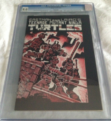 TEENAGE MUTANT NINJA TURTLES  1  CGC 80   FIRST PRINT WHITE PAGES