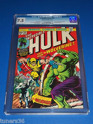 Incredible Hulk 181 CGC 75 1st Wolverine Huge Bronze Age Key Gorgeous Wow