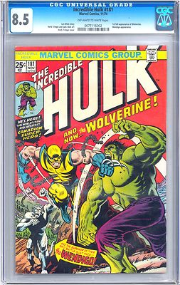 Incredible Hulk 181 CGC 85 OWW 1st full appearance of Wolverine 