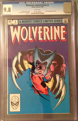 Wolverine Limited Series 2 1982 CGC 98 WP 1st full Yukio appearance Miller