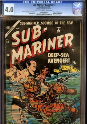 SUBMARINER 33CGC 40ORIGIN OF SUBMARINERNAMORATORCH STRYEVERETT ART