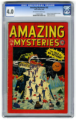 Amazing Mysteries 32 CGC 40 Pre Code 1st Marvel Horror Comic Atlas Golden Age