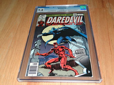 Marvel Comic DAREDEVIL 158 Black Widow Appearance 98 CGC NMMT WHITE Pages