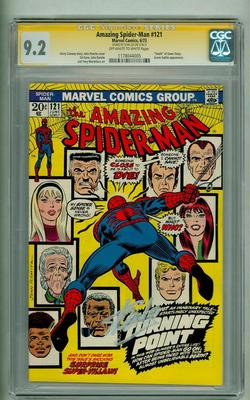 AMAZING SPIDERMAN 121 CGC 92 SS STAN LEE DEATH GWEN STACY