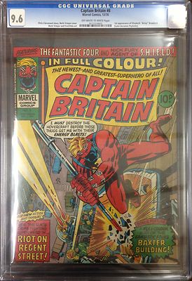 CAPTAIN BRITAIN 8FIRST PSYLOCKECGC 96OWWHIGH GRADE1976