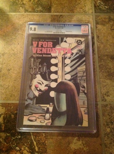 V For Vendetta 1 1988 CGC 98 NMMT White Pages Alan Moore 