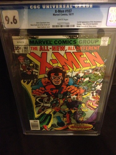 XMen 107 CGC 96 White Pages Claremont Cockrum 1st full Starjammers appearance