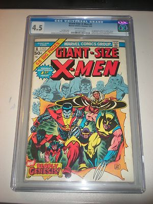 GiantSize Xmen 1 CGC Graded 45 OFFWHITE Pages 1st New Xmen 2nd Wolverine