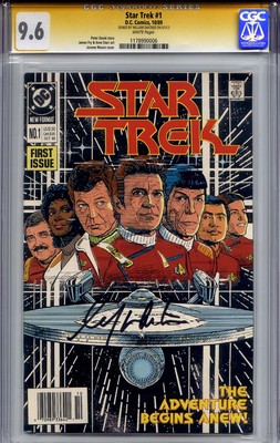 STAR TREK 1 CGC 96 SS WILLIAM SHATNER NMM Signature Series 1989 DC Comics