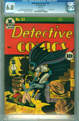 Detective Comics 51 CGC 60 FN White pgs Batman DC 1941 Dick Winters Copy