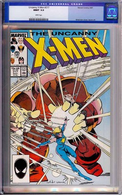 THE UNCANNY XMEN  217 CGC 99 WHITE PAGES HIGHEST GRADED COPY 1 OF 1