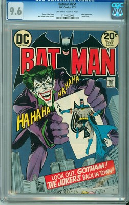 Batman 251 CGC 96 NM OWW DC 1973 Classic Neal Adams Joker Cover