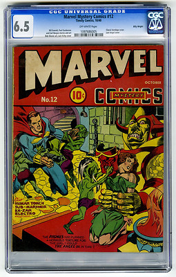 Marvel Mystery Comics 12 CGC 65 Billy Wright Pedigree Bondage Timely Golden Age
