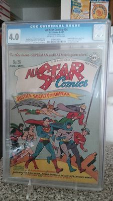 All Star Comics 36 CGC 40 SUPERMAN BATMAN WONDER WOMAN JSA