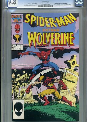 SPIDERMAN VS WOLVERINE 1 CGC 98 MARVEL COMICS 1987