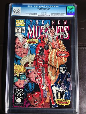The New Mutants 98 CGC 98  Deadpool First Appearance  WHITE pages  291